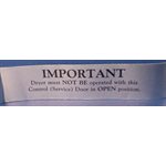 AD-80 IMPORTANT LABEL