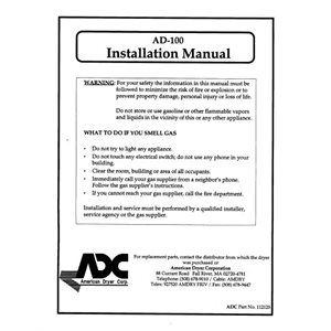 AD-100 INSTALLATION BOOKLET - 88