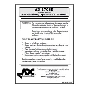 AD-170-SE INSTALL. / OPER. MAN.