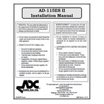 AD-115ES II INSTAL / OPER MANUAL