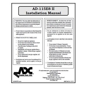 AD-115ES II INSTAL / OPER MANUAL