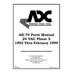 AD-75 PARTS MAN. 24 VAC