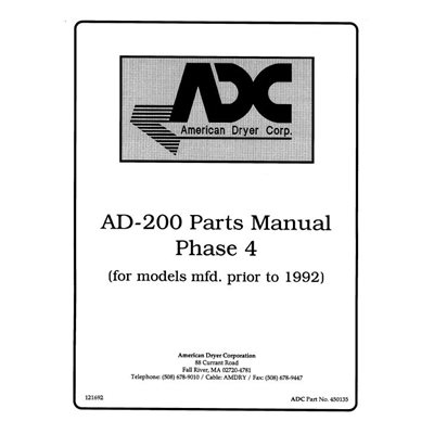 AD-200 PARTS MANUALS, PHASE 4