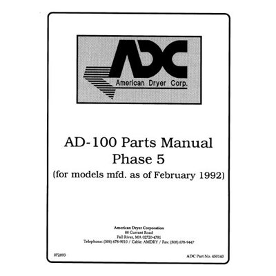 AD-100 PARTS MANUAL PH-5