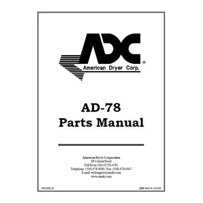 AD-78 PARTS MANUAL
