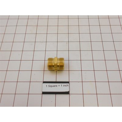DOUBLE MALE WATER HOSE COUPLING, BRASS FOR F200164
