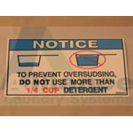 LABEL,NOTICE OVER SUDSING