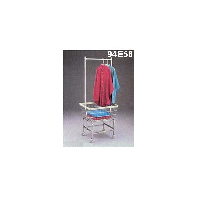 ECONOMY LAUNDRY CART W / DOUBLE POLE RACK