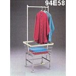 ECONOMY LAUNDRY CART W / DOUBLE POLE RACK