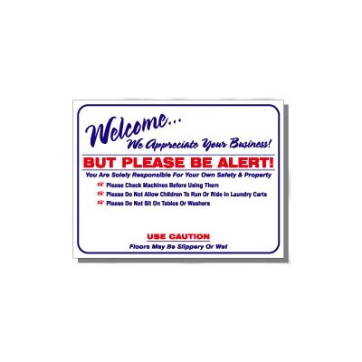 WELCOME SIGN W / O REFUND INFO