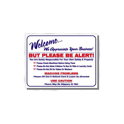 WELCOME SIGN / WITH REFUND INFO
