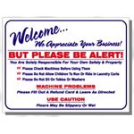 WELCOME SIGN / WITH REFUND INFO